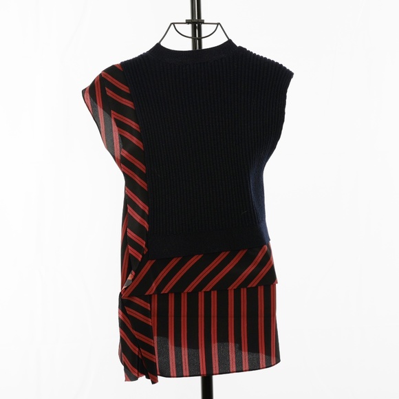 3.1 Phillip Lim Sweater/Printed Silk Ruffle Tank - Picture 6 of 9